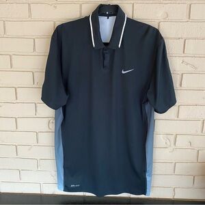Nike Tiger Woods Collection Golf Polo Shirt Ombré Black Mens Size Medium M